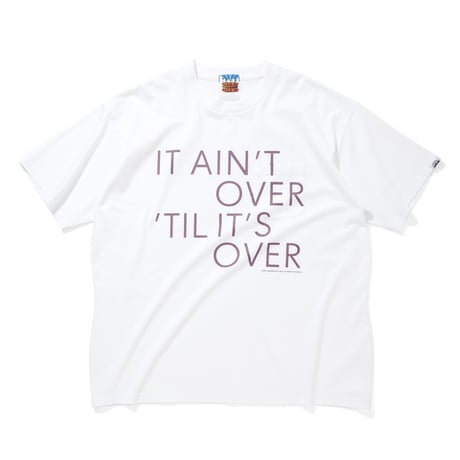 COTTON POCKET T-SHIRT_IT AINT OVER TIL IT'S OVER_WHITE