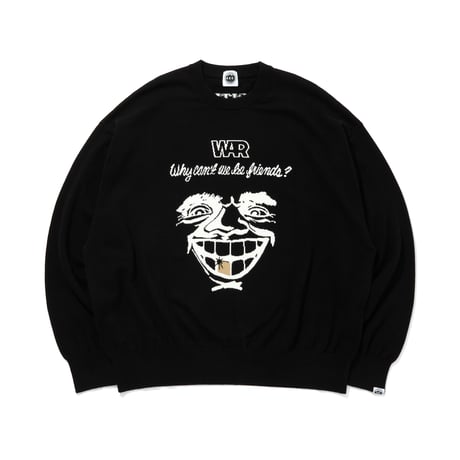 CITY COUNTRY CITYx WAR INTARSIA KNIT_WHY CAN'T WE BE FRIENDS? _BLACK