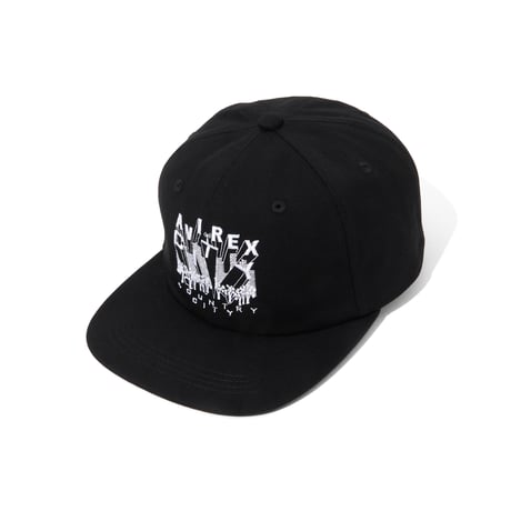 CITY COUNTRY CITY x AVIREX_EMBROIDERED LOGO COTTON TWILL  CAP_BLACK