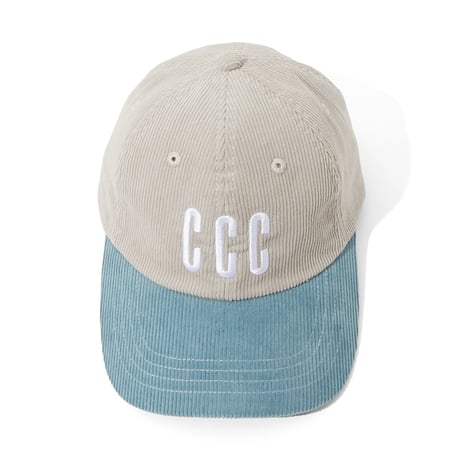 EMBROIDERED LOGO CORDURY CAP_GRAY/BLUE