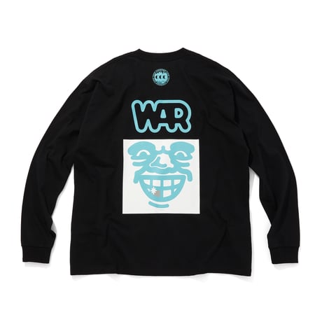 CITY COUNTRY CITY x WAR_COTTON L/S T-SHIRTS_ARTWORK BY MANKEY_BLACKxBLUE