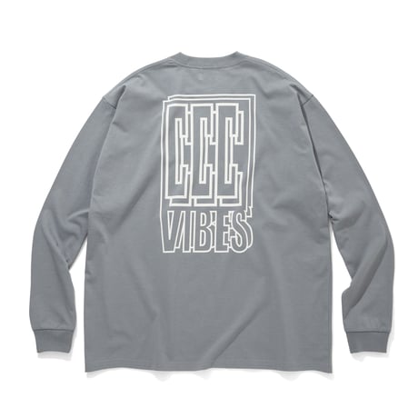 ARCHIVE SALE_EMBROIDERED LOGO COTTON L/S T-SHIRT_CCC VIBES_C GRAY