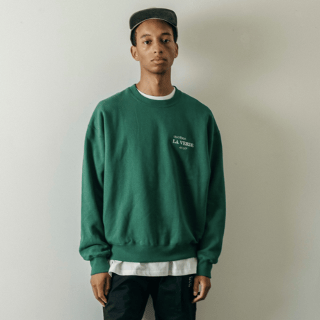 CITY COUNTRY CITY x TRATORIA LA VERDE_ EMBROIDERED LOGO COTTON SWEAT SHIRT