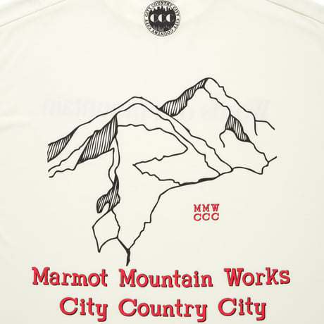 CITY COUNTRY CITYx Marmot_MMWCCC EVERYWHERE T-SHIRT_WORDS OF MOUNTAIN_WHITE