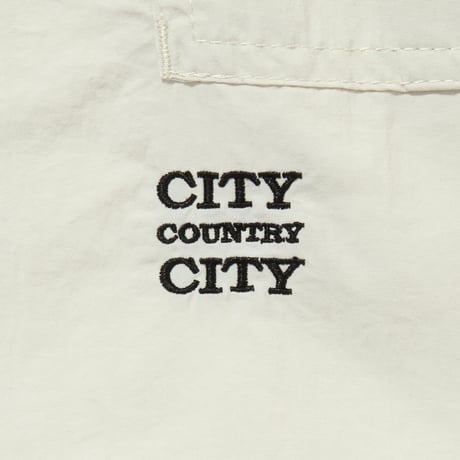 TASLAN NYLON  OVER SIZE PANTS_IVORY