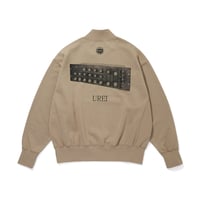 EMBROIDERED LOGO HALF ZIP SWEATSHIRT_UREI_BEIGE