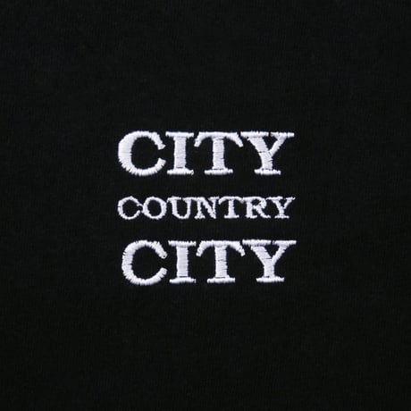 Embroidered Logo Cotton L/s T-shirt_City Country City_Black