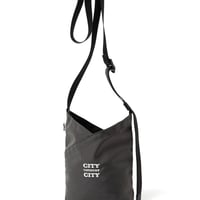 AZUMA SHOULDER BAG  NYLON OXFORD for CITY COUNTRY CITY_CHARCOAL
