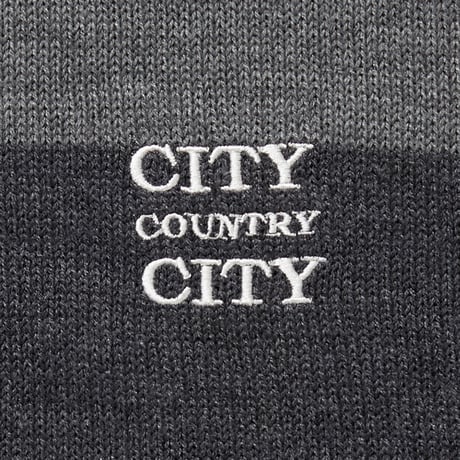ARCHIVE SALE_Embroidered Logo Boder Knit_ C Gray / Gray