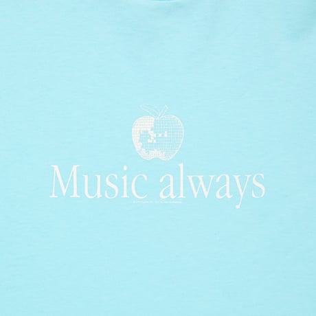 COTTON S/S T-SHIRT_Music always_BLUE