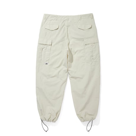 TASLAN NYLON  OVER SIZE PANTS_IVORY