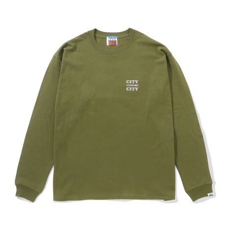 ARCHIVE SALE_Embroidered Logo Cotton L/s T-shirt_City Country City_Olive