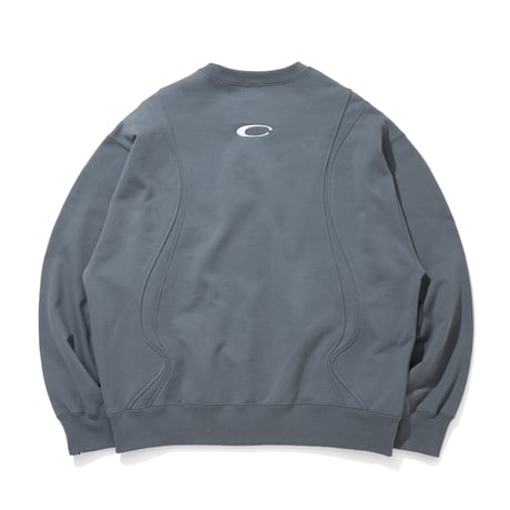 ARCHIVE SALE_EMBROIDERED LOGO SWITCHING COTTON SWEATSHIRT_DEEP BLUE