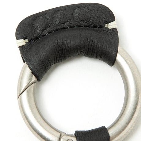 ROUND KEY RING  COW LEATHER for CITY COUNTRY CITY_BLACK