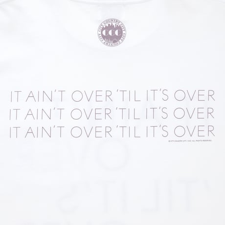 COTTON POCKET T-SHIRT_IT AINT OVER TIL IT'S OVER_WHITE