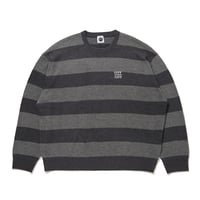 ARCHIVE SALE_Embroidered Logo Boder Knit_ C Gray / Gray