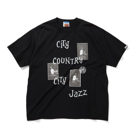 COTTON T-SHIRT_CITY COUNTRY CITY JAZZ PIANO_BLACK