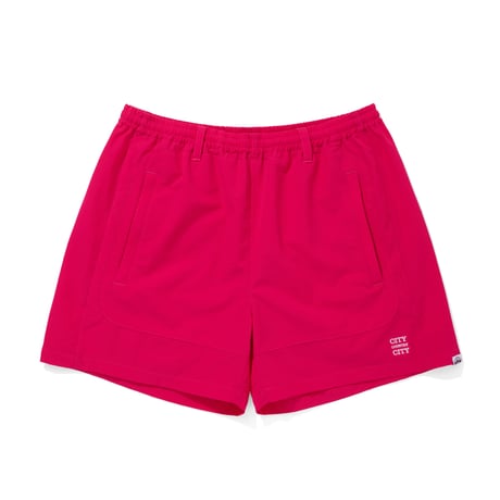 EMBROIDERD LOGO STRECH NYLON EASY SHORTS_PINK