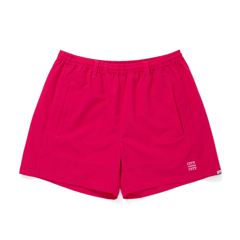 EMBROIDERD LOGO STRECH NYLON EASY SHORTS_PINK |