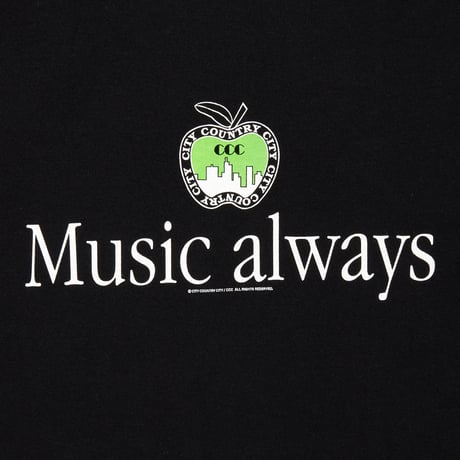 Cotton T-Shirt_Come together_Music always_BLACK