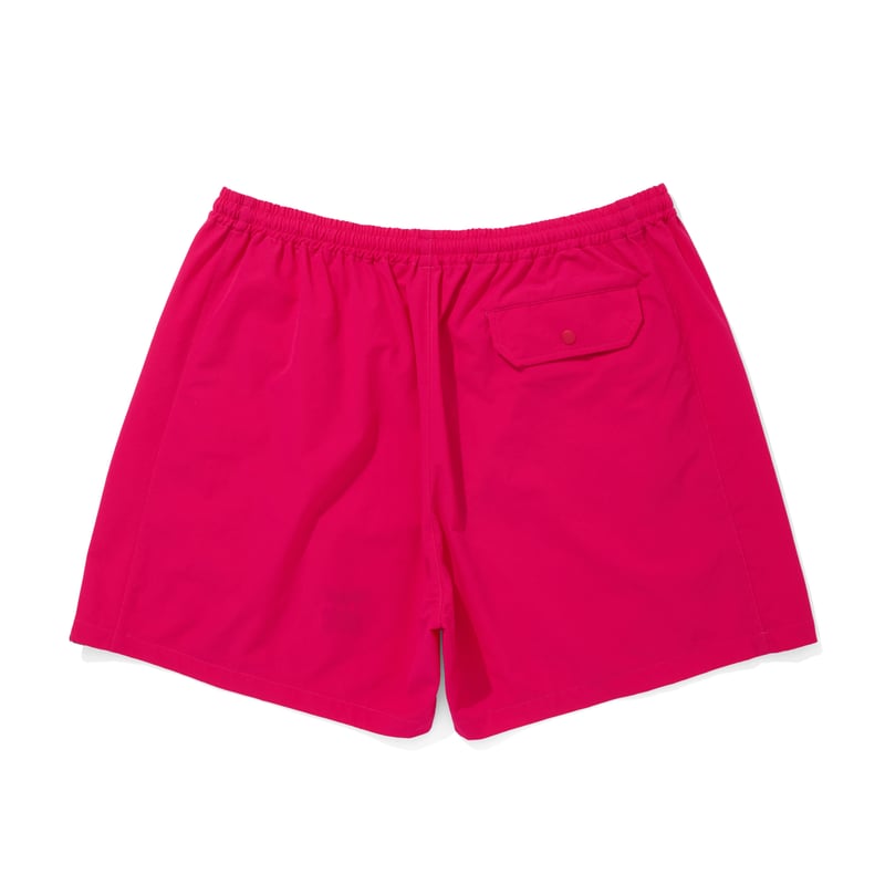 EMBROIDERD LOGO STRECH NYLON EASY SHORTS_PINK |