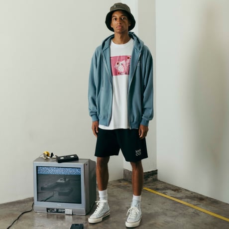 EMBROIDERED LOGO ZIP UP HOODIE