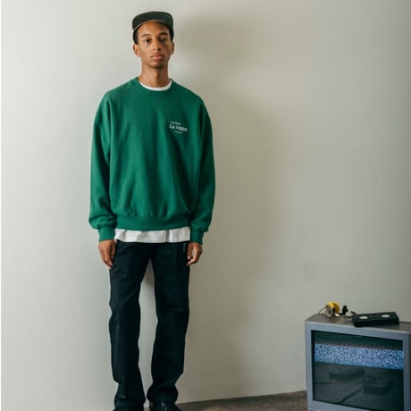 CITY COUNTRY CITY x TRATORIA LA VERDE_ EMBROIDERED LOGO COTTON SWEAT SHIRT