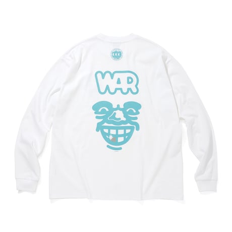 CITY COUNTRY CITY x WAR_COTTON L/S T-SHIRTS_ARTWORK BY MANKEY_WHITExBLUE