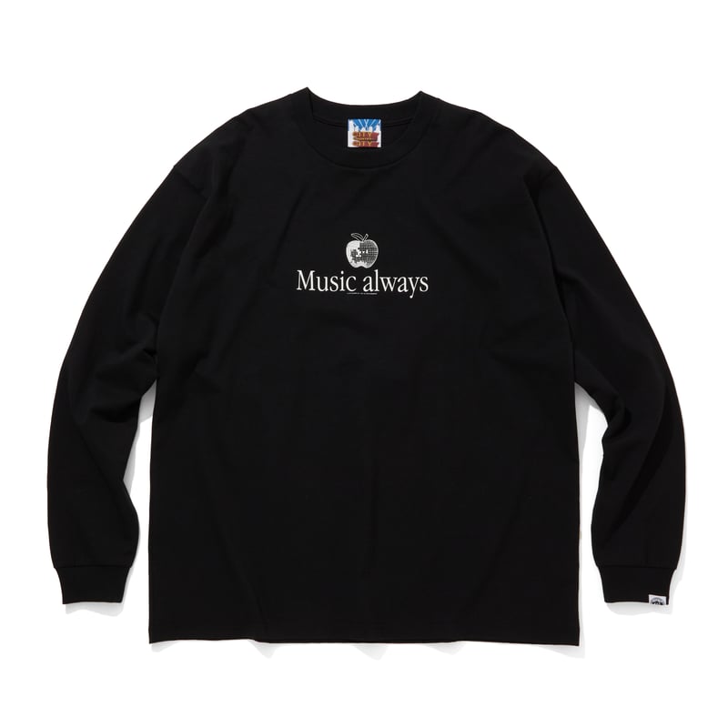 COTTON L/S T-SHIRT_Music always_BLACK | CITY CO