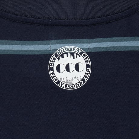 EMBROIDERD LOGO BORDER  T-SHIRT