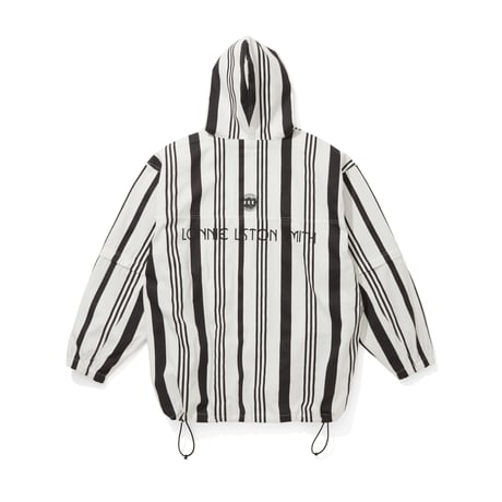 CITY COUNTRY CITY x LONNIE LISTON SMITH_2WAY HOODED JACKET_LONNIE  STRIPE_BLACK