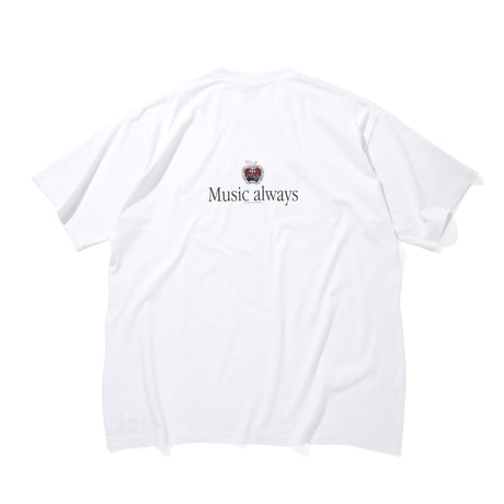 Cotton T-Shirt_This time_Music always_WHITE