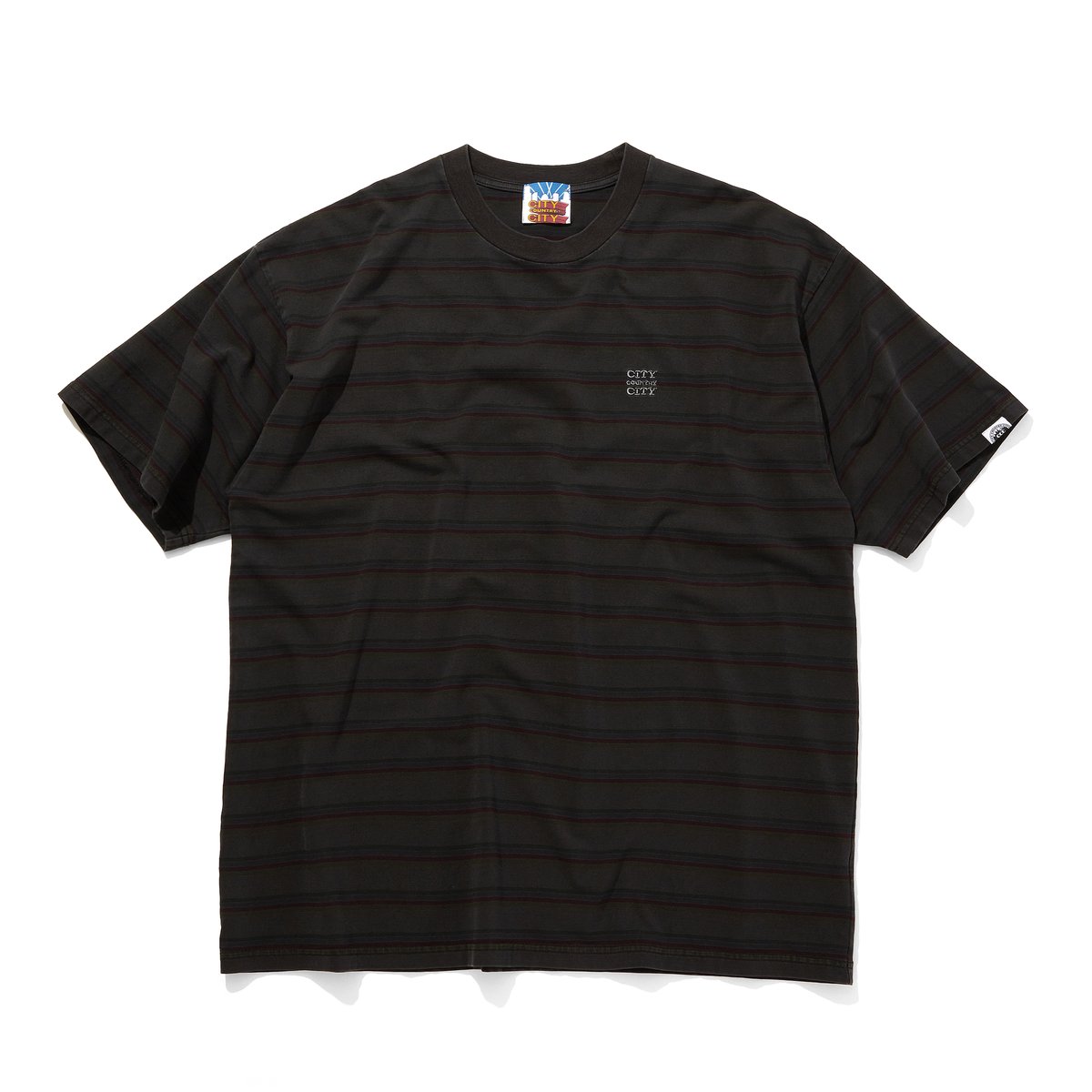 OVY Over Dye Border Tシャツ黒XL★ロンハーマンボーダー OVY Over Dye Border Tシャツ黒XL☆ロンハーマンボーダー