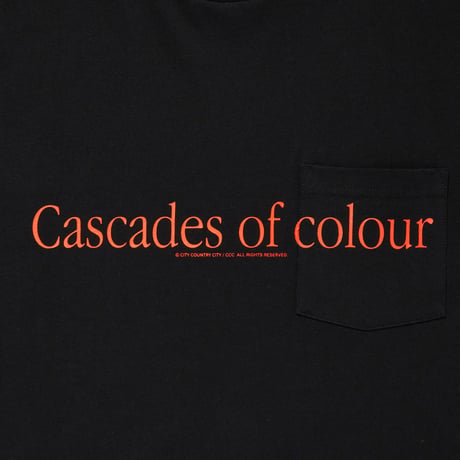 COTTON POCKET T-SHIRTS_Cascades of colour_BLACK