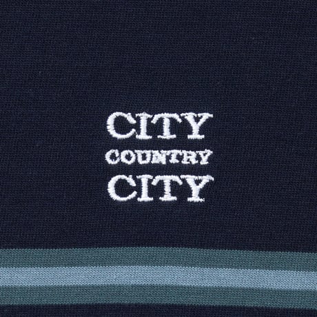 EMBROIDERD LOGO BORDER L/S T-SHIRT