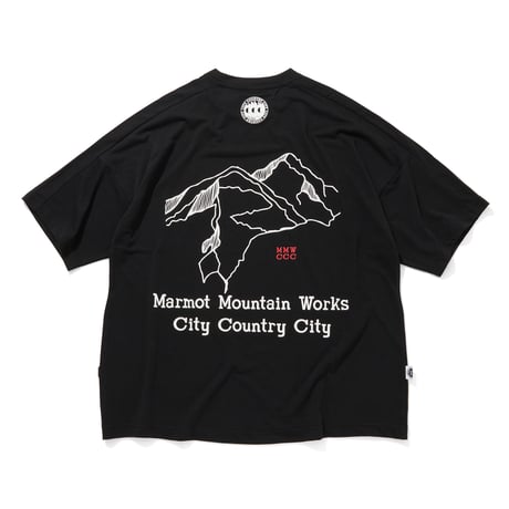 CITY COUNTRY CITYx Marmot_MMWCCC EVERYWHERE T-SHIRT_WORDS OF MOUNTAIN_BLACK