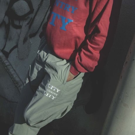 EMBROIDERED LOGO NYLON PANTS