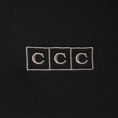 ARCHIVE SALE_EMBROIDERED LOGO ZIP UIP COTTON HOODIE_BLACK
