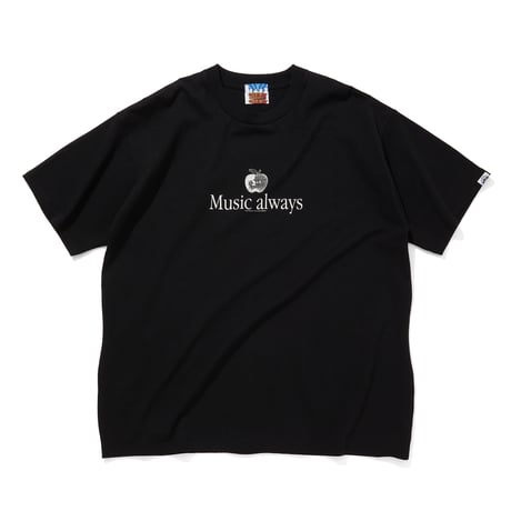 COTTON S/S T-SHIRT_Music always_BLACK