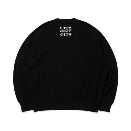 CITY COUNTRY CITYx WAR INTARSIA KNIT_WHY CAN'T WE BE FRIENDS? _BLACK