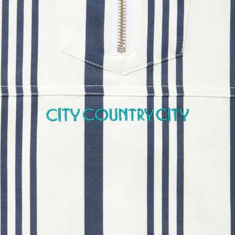 CITY COUNTRY CITY x LONNIE LISTON SMITH_2WAY HOODED JACKET_LONNIE  STRIPE_NAVY