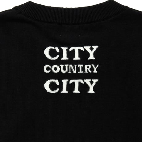 CITY COUNTRY CITYx WAR INTARSIA KNIT_WHY CAN'T WE BE FRIENDS? _BLACK