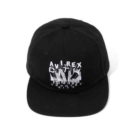 CITY COUNTRY CITY x AVIREX_EMBROIDERED LOGO COTTON TWILL  CAP_BLACK