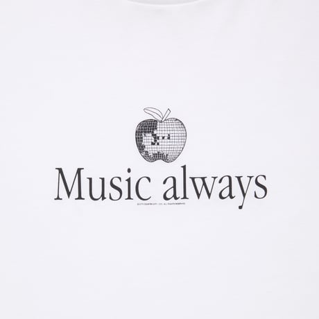 COTTON S/S T-SHIRT_Music always_WHITE