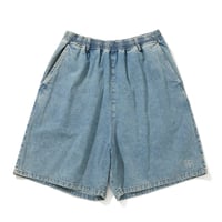 ARCHIVE SALE_Embroiderd Logo Denim Easy Shorts_Light Blue