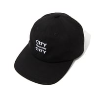 Embroidered Logo Cotton Cap_City Country City_Black