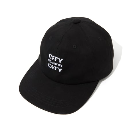Embroidered Logo Cotton Cap_City Country City_Black