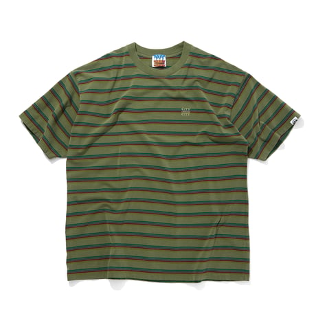 Embroidered Logo Overdye Boder T-shirt_OD