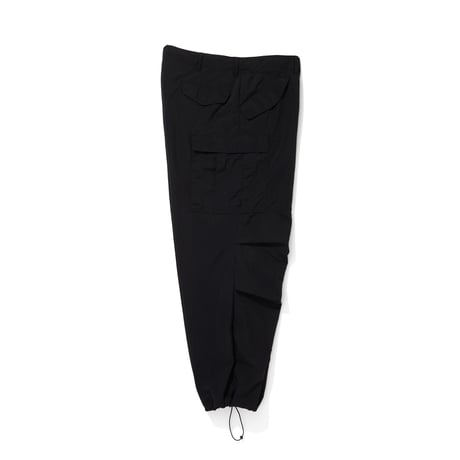 TASLAN NYLON  OVER SIZE PANTS_BLACK