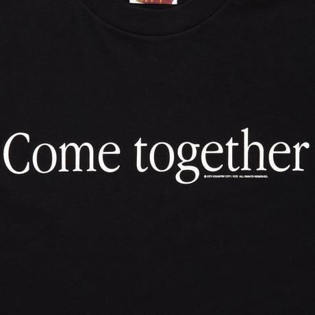 Cotton T-Shirt_Come together_Music always_BLACK